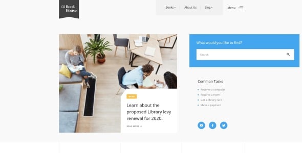 шаблон сайта городской библиотеки