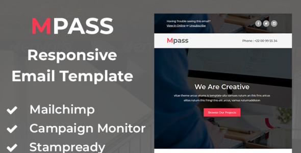 адаптивный шаблон информационного бюллетеня