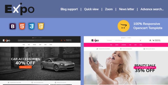 универсальный шаблон opencart expo