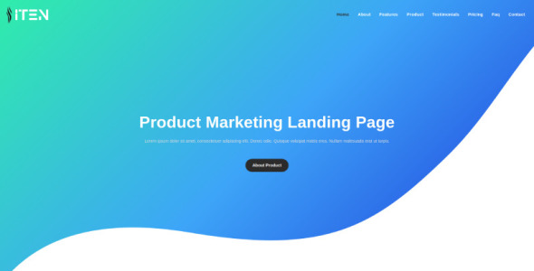 шаблон целевой страницы презентации продукта