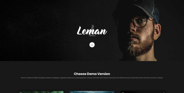 шаблон целевой страницы творческого портфолио