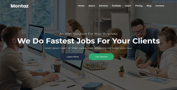 шаблон целевой страницы one page parallax