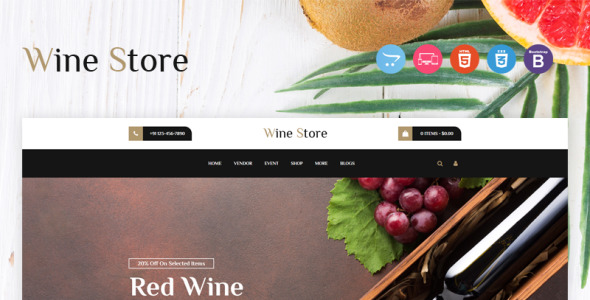 шаблон wine opencart