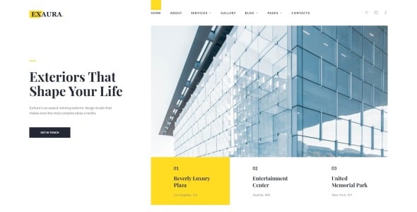 шаблон сайта студии внешнего дизайна