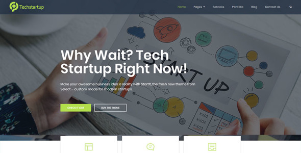 tech startup инновации wordpress тема