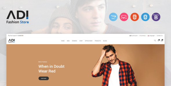 шаблон adi fashion opencart