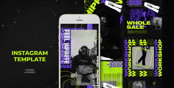 Шаблон для соцсетей на тему графика