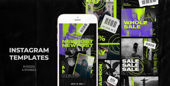 Шаблон для соцсетей на тему графика