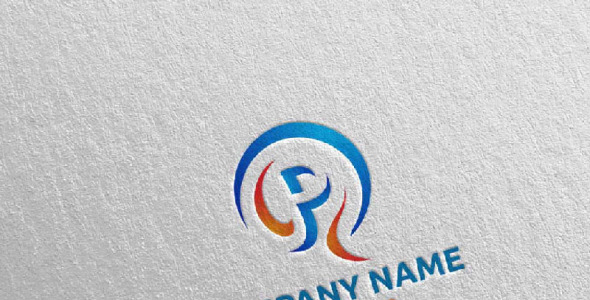 Шаблон логотипа на тему графика