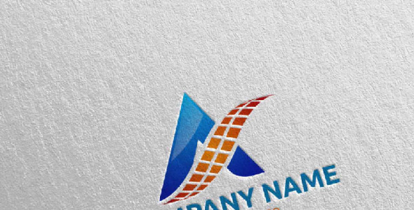 Шаблон логотипа на тему графика