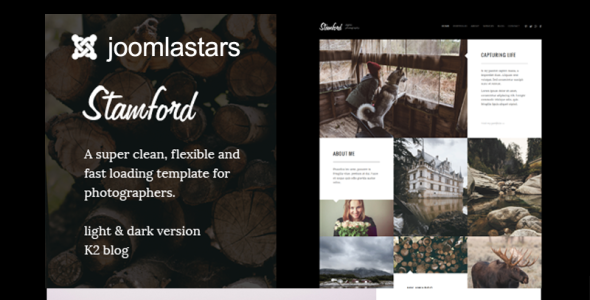 фотография, портфолио и блог joomla шаблон