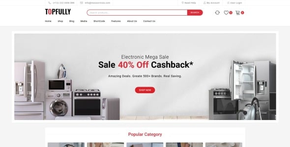 мега магазин многоцелевой woocommerce тема