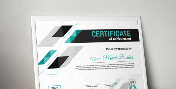 Шаблон сертификата на тему графика