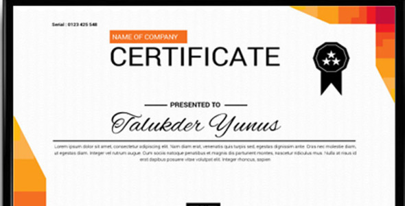 Шаблон сертификата на тему графика