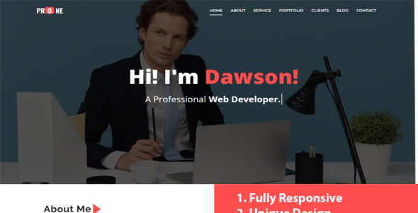 Prone Landing Page Template