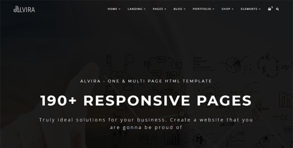 одностраничный и многостраничный html шаблон сайта