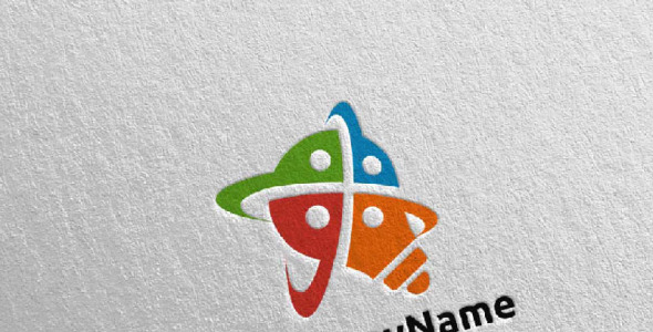 Шаблон логотипа на тему графика