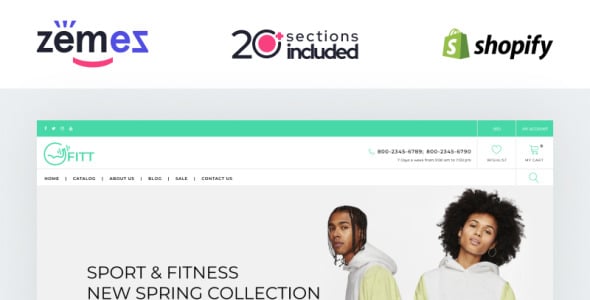 Fitness Online Website Template Shopify Theme