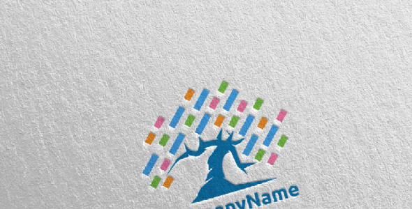 Шаблон логотипа на тему графика