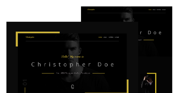 PSD шаблон на тему персональная страница