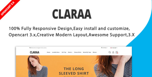 Claraa Fashion responsive Theme OpenCart Template