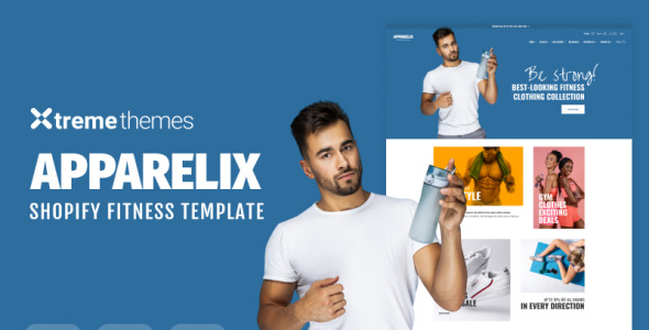 apparelix shopify фитнес шаблон электронной коммерции shopify тема