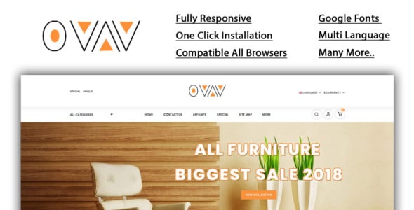 Furniture Store OpenCart Template