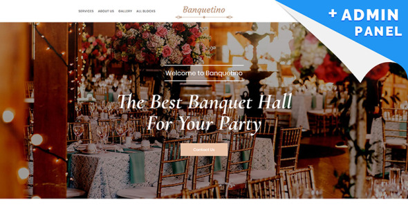 шаблон целевой страницы банкетного зала