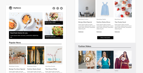 адаптивный шаблон информационного бюллетеня
