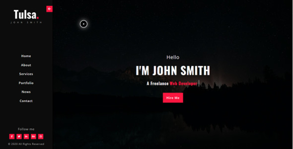 шаблон целевой страницы личного портфолио