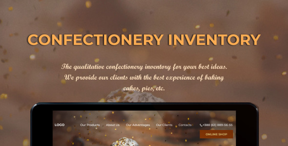 PSD шаблон на тему магазин сладостей