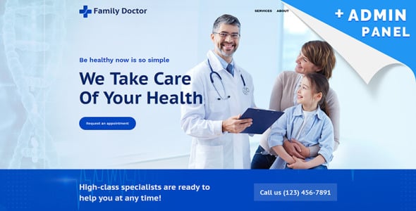 шаблон целевой страницы семейного врача