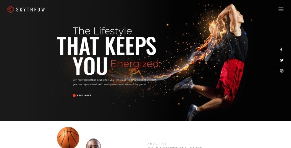 шаблон сайта баскетбольного клуба