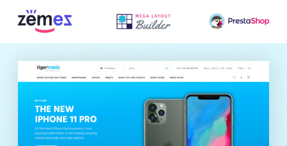 умные гаджеты электронная коммерция шаблон prestashop тема