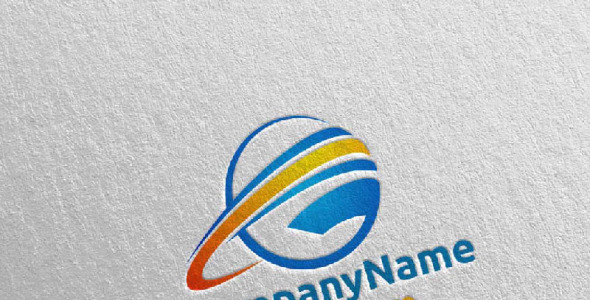 Шаблон логотипа на тему графика