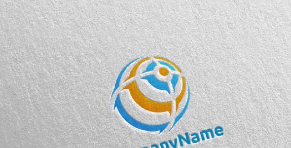 Шаблон логотипа на тему графика