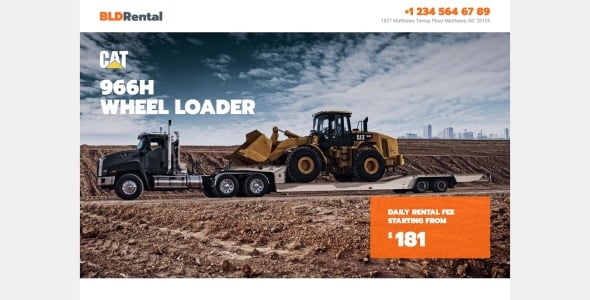 шаблон целевой страницы аренды оборудования