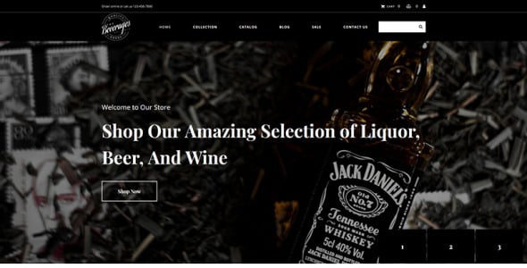 Drinks & Beverages MotoCMS Ecommerce Template