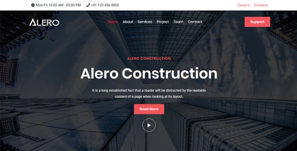 Construction & Industry HTML5 Landing Page Template