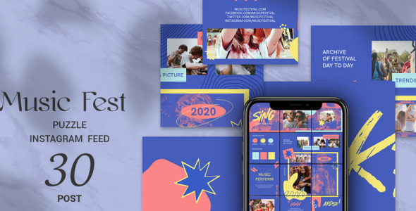 Шаблон для соцсетей на тему графика