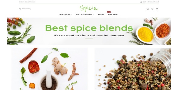 специи интернет магазин шаблон magento тема