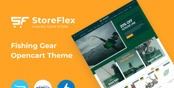 шаблон opencart рыболовного магазина storeflex