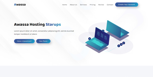 шаблон целевой страницы домена и хостинга