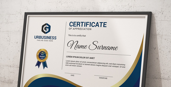 Шаблон сертификата на тему графика