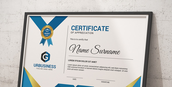 Шаблон сертификата на тему графика