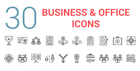 Набор иконок на тему графика