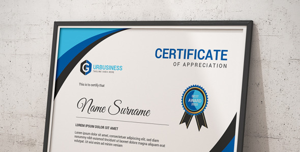 Шаблон сертификата на тему графика