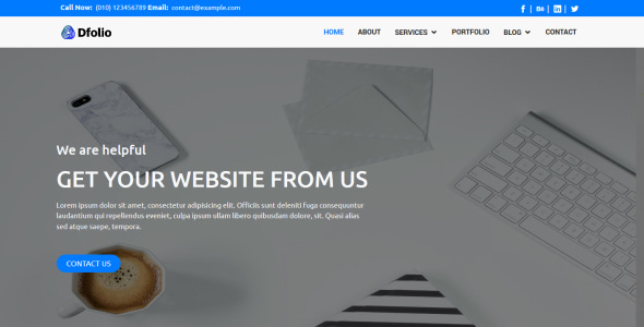 универсальный адаптивный bootstrap html шаблон сайта