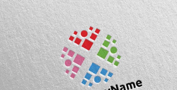 Шаблон логотипа на тему графика