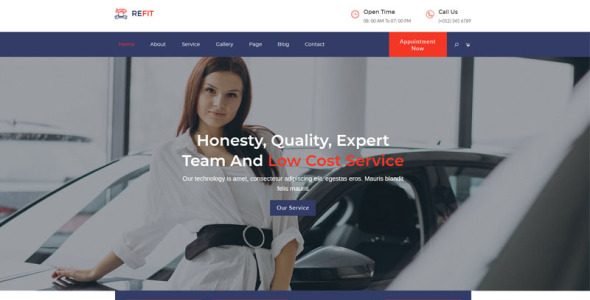Car Wash And Repair Service Muse Template